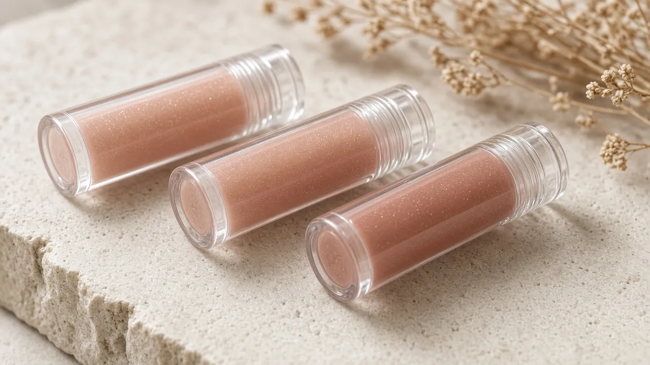 Illustrative image of unbranded lip gloss tubes